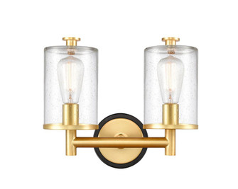 Marlowe - 2 Light - 14 inch - Black Satin Gold - Bath Vanity Light (3442|418-2W-BSG-SDY-LED)