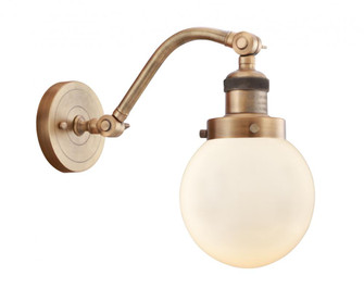 Beacon - 1 Light - 6 inch - Brushed Brass - Adjustable Sconce (3442|515-1W-BB-G201-6-LED)