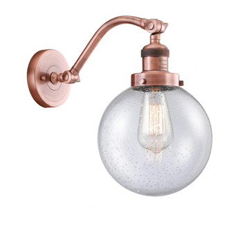 Beacon - 1 Light - 8 inch - Antique Copper - Adjustable Sconce (3442|515-1W-AC-G204-8-LED)
