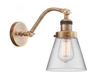 Cone - 1 Light - 7 inch - Brushed Brass - Adjustable Sconce (3442|515-1W-BB-G62)