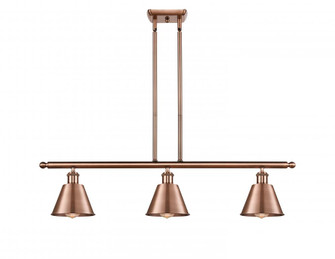 Smithfield - 3 Light - 36 inch - Antique Copper - Stem hung - Island Light (3442|516-3I-AC-M8-LED)