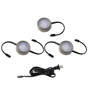 Puck Light Kit- 2 Double Wire Lights, 1 Single Wire Lights, and Cord (16|HR-AC73-CS-BN)