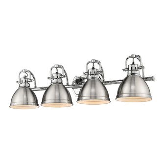Yep by Golden Lighting Duncan 4-light Vanity in Chrome and Pewter shade (36|3602-BA4 CH-PW)