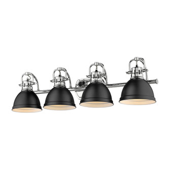 Yep by Golden Lighting Duncan 4-light Vanity in Chrome and Matte Black shade (36|3602-BA4 CH-BLK)