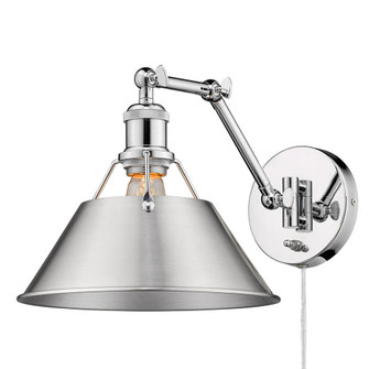Orwell CH 1 Light Articulating Wall Sconce in Chrome with Pewter shade (36|3306-A1W CH-PW)