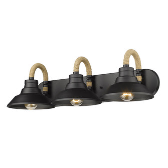 Golden Lighting Journey 3-light Vanity in Natural Black (36|3318-BA3 NB)