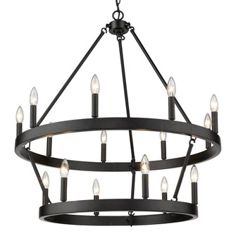 2 Tier - 15 Light Chandelier (36|1017-96 BLK)