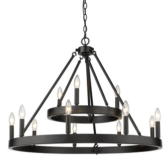 Golden Lighting Alastair 12-light Chandelier in Matte Black (36|1017-39 BLK)