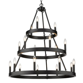 Alastair 3 Tier 3+6+9 Light Chandelier in Matte Black (36|1017-369 BLK)