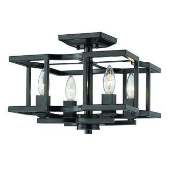 Wry Lighting Bellare 4-light Semi-Flush Mount in Matte Black (36|7151-SF BLK)