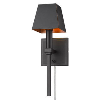 Messina 1 Light Wall Sconce (36|5905-1W BLK-BLK)