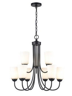 Ivey Lake 9-Light Chandelier Ceiling Light Matte Black (670|9809-MB)