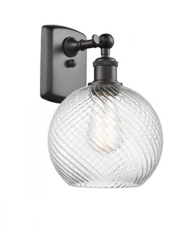 Twisted Swirl 1 Light Sconce part of the Ballston Collection (3442|516-1W-OB-G1214-8-LED)