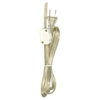 8 Foot 18/2 SPT-2 105C Cord Set; Clear Silver Finish; Switch 29'' From Free End; 36'' Hank; (27|90/2310)