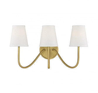 3-Light Wall Sconce in Natural Brass (8483|M90056NB)