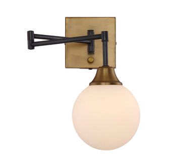 1-Light Adjustable Wall Sconce in Oiled Rubbed Bronze with Natural Brass (8483|M90006-79)