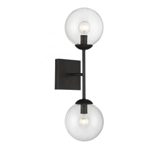 2-Light Wall Sconce in Black (8483|M90001-BK)