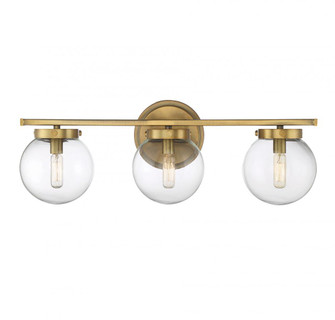 3-Light Bathroom Vanity Light in Natural Brass (8483|M80024NB)