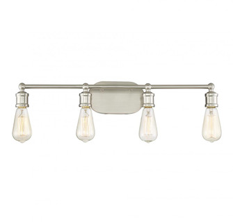 4-Light Bathroom Vanity Light in Brushed Nickel (8483|M80013BN)
