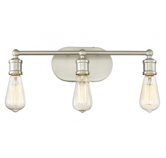 3-Light Bathroom Vanity Light in Brushed Nickel (8483|M80012BN)