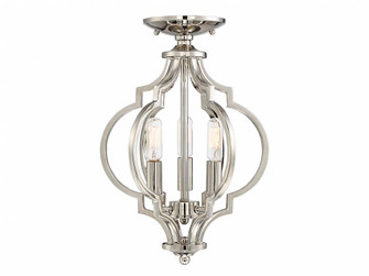 3-Light Convertible Semi-Flush or Pendant in Polished Nickel (8483|M60055PN)