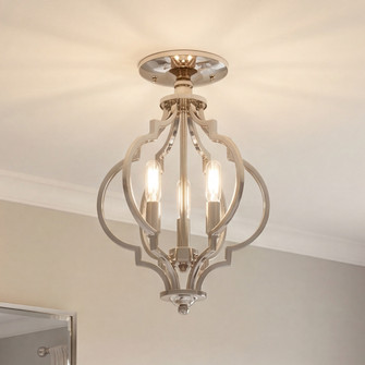 3-Light Convertible Semi-Flush or Pendant in Polished Nickel (8483|M60055PN)