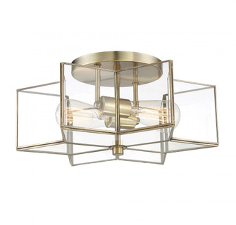 2-Light Ceiling Light in Natural Brass (8483|M60021NB)