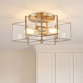 2-Light Ceiling Light in Natural Brass (8483|M60021NB)