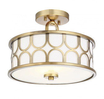 2-Light Ceiling Light in Natural Brass (8483|M60015NB)
