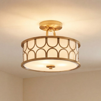 2-Light Ceiling Light in Natural Brass (8483|M60015NB)