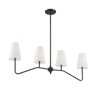4-Light Linear Chandelier in Oil Rubbed Bronze (8483|M10078ORB)