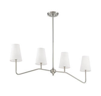 4-Light Linear Chandelier in Brushed Nickel (8483|M10078BN)