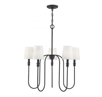 5-Light Chandelier in Aged Iron (8483|M10077AI)