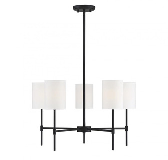 5-Light Chandelier in Matte Black (8483|M10067MBK)