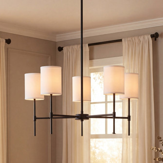 5-Light Chandelier in Matte Black (8483|M10067MBK)