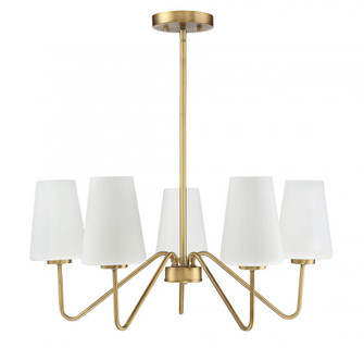 5-Light Chandelier in Natural Brass (8483|M10060NB)