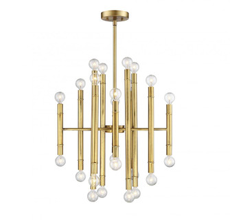 24-Light Chandelier in Natural Brass (8483|M10040NB)