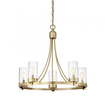 5-Light Chandelier in Natural Brass (8483|M10018NB)