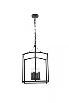 Janet 4 lights pendant in black (758|LD7070D15BK)