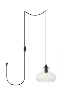 Destry 1 Light Black plug-in Pendant With Clear Glass (758|LDPG2246BK)