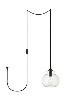 Destry 1 Light Black Plug-in Pendant with Clear Glass (758|LDPG2245BK)