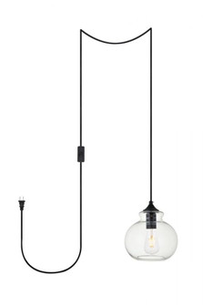 Destry 1 Light Black plug-in Pendant With Clear Glass (758|LDPG2245BK)