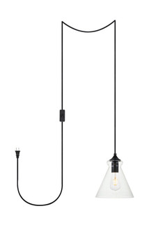 Destry 1 Light Black Plug-in Pendant with Clear Glass (758|LDPG2244BK)