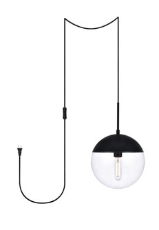 Eclipse 1 Light Black Plug in Pendant with Clear Glass (758|LDPG6033BK)