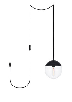 Eclipse 1 Light Black Plug in Pendant with Clear Glass (758|LDPG6027BK)