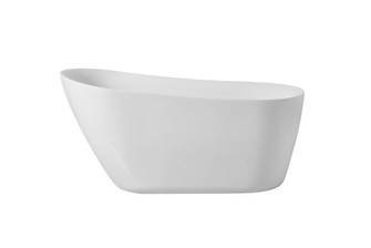 59 Inch Soaking Single Slipper Bathtub in Glossy White (758|BT10859GW)