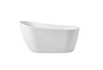 54 Inch Soaking Single Slipper Bathtub in Glossy White (758|BT10854GW)