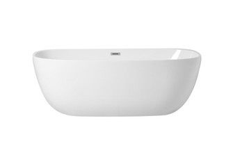 70 Inch Soaking Roll Top Bathtub in Glossy White (758|BT10770GW)