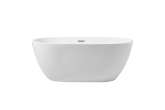 59 Inch Soaking Roll Top Bathtub in Glossy White (758|BT10759GW)