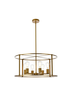 Agnys 6 Lights Pendant in Brass (758|LD7058D26BR)